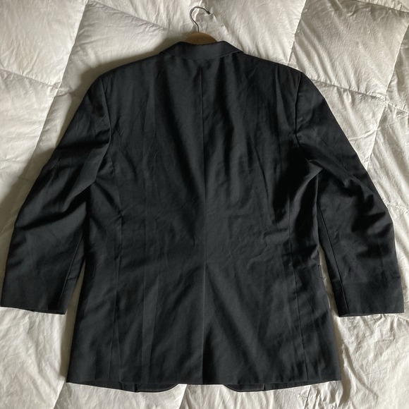 Vtg USA Brooks Brothers Wool Tuxedo Dinner Jacket Men's 44R Black Satin Lapel - Picture 6 of 16